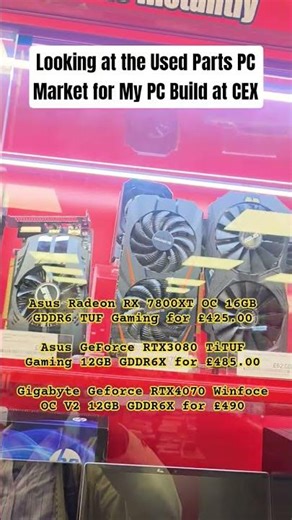 Looking at the Used Parts PC Market for My PC Build at CEX. #pcparts #pcpartpicker #extremepc #itxpc
