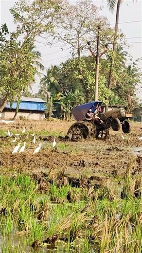 Risky Tractor Driving on Mud Road | Powerful Tractor Skills in Village 🚜