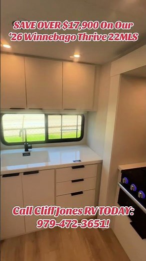SAVE OVER $17,900 On Our Gorgeous 2026 Winnebago Thrive 22MLS Rear Kitchen Travel Trailer!
