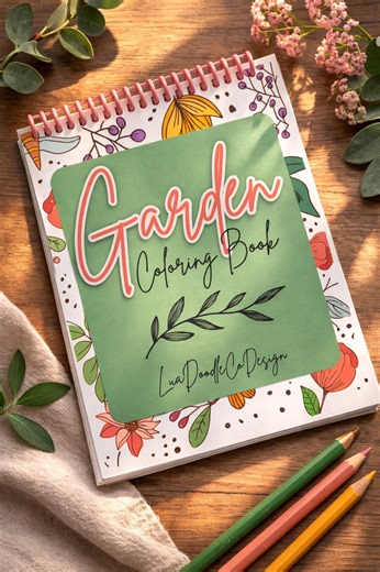 Simple Garden Adult Coloring Book - Etsy