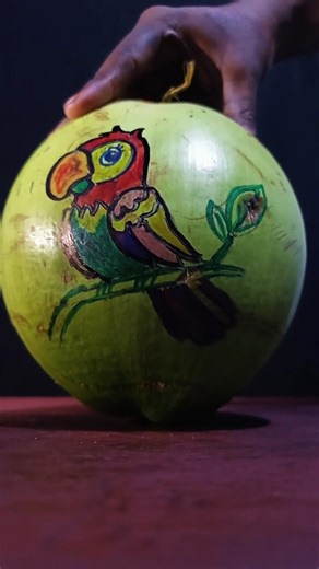 Amazing Coconut Shell Art! 🥥🎨 #Shorts