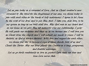 Christian Marriage Vows Digital Print, Downloadable Covenant Wedding Promises, Believer's Pledges to Spouse, Nuptials to Recite at Ceremony - Etsy