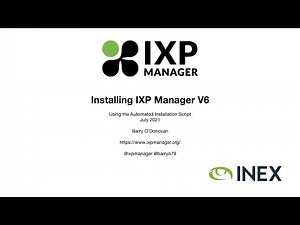 IXP Manager Tutorial 01 - Installation from Automated Script