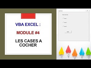 Excel VBA : Module #4 - Les cases à cocher (Checkbox)