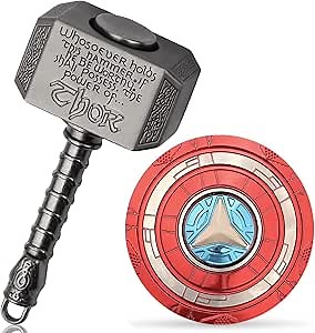 Amazon.com: Transformable Fidget Spinner, Metal Hand Hammer Fidgit Toy for Kids Adults, Cool Shield Chain Fingertip Gyro Stress Relief Cube for Office, Stocking Stuffer Gifts for Christmas 2 Pack : Toys & Games