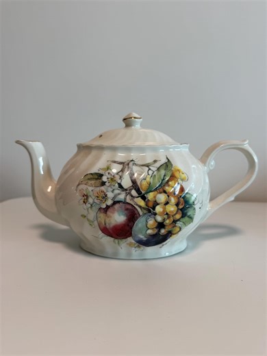 Vintage Price Kensington Teapot, Hand Painted Fruit Harvest, Graziano Signature, England - Etsy