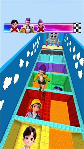 KPop Demon Hunter Squid Game Lava Jump😱 P.16 #minecraft #kpop