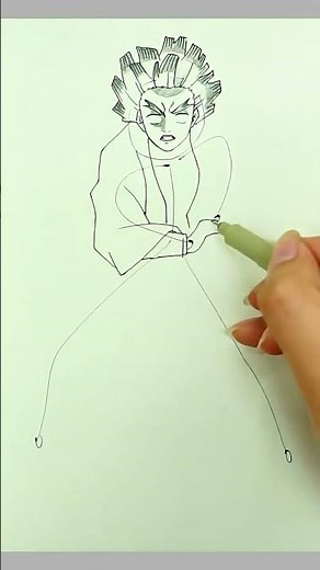 Drawing Zenitsu from a Stickman?!🔥