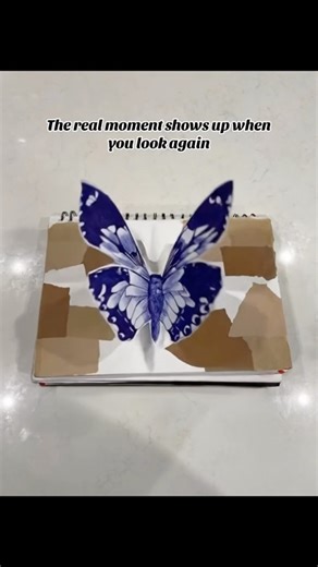 Watch my hand-drawn butterfly lift off the page. #art #aiart #animation #art #surrealartwork