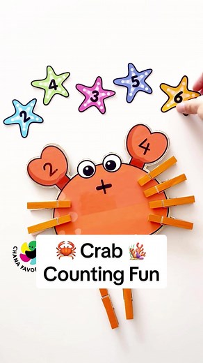 Crab Counting Fun: Engaging Educational Activity for Kids