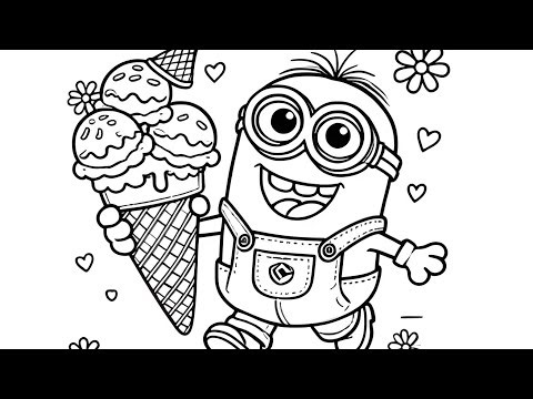 Minion Drawing, Painting and Coloring for Kids | Minions Drawing Easy for Kids, 28