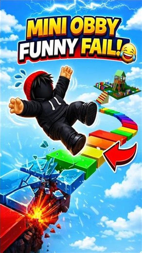 Roblox Mini Obby Funny Fail 😂 | Easy Obby But I Fell! #shorts