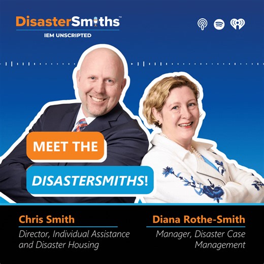 Discover the #DisasterSmiths – our emergency management, disaster recovery, and resilience podcast 🎙️ featuring illuminating topics with industry experts. Our hosts, Chris Smith and Diana Rothe-Smith guide you through engaging conversations diving into facets of the field that shape how communities prepare, respond, and rebuild. From emerging trends to hard‑earned lessons learned, each episode offers insights that inform, inspire, and strengthen the work we all do. 🎧 Tune in and be part of the