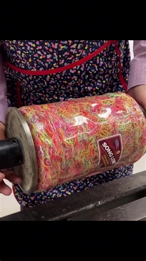 Amazing Woodturning with Colored Elastic Bands