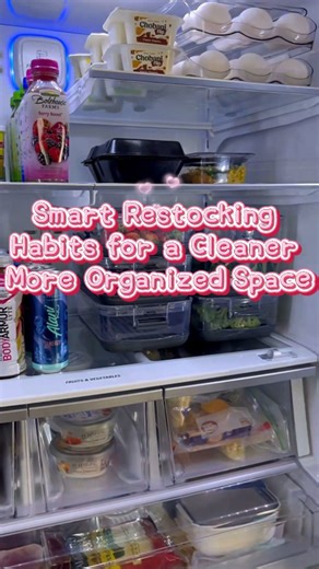 Smart restocking habits for a cleaner more organized space