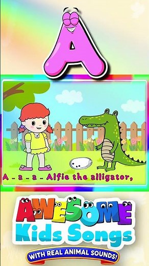 A and B Animals! Alligator & Bumblebee ABC Fun for Kids 🐊🐝 #AlphabetSong #Shorts