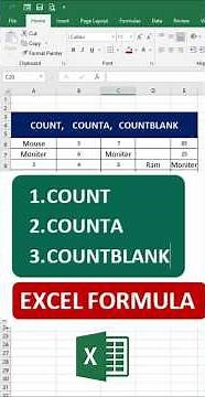 How to Use Count CountA Countblank Formula in Excel | COUNT & COUNTA Function in Excel #excelshorts