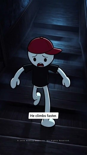 He kept climbing…But never moved. 👀#redcapuniverse #darkstories #stickman