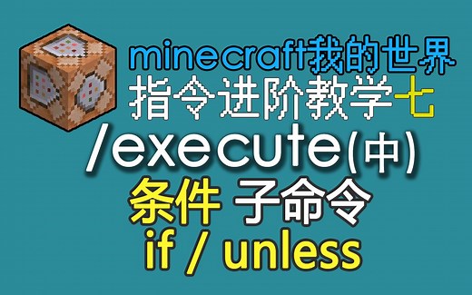 execute 条件子命令 我的世界指令进阶教学