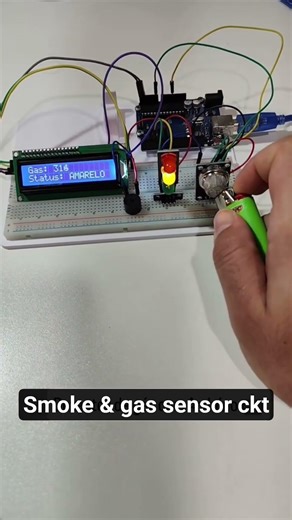 SMOKE GAS LEAK SENSOR PROJECT #arduino #smoker #smokedetector #gasdetector #experiment #project