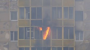 Fire Residential Building Flames Burst Out Stock Footage Video (100% Royalty-free) 1051990027 | Shutterstock