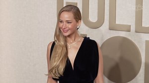 Jennifer Lawrence Wears Plunging Dior Gown at 2024 Golden Globes, Her First Since Becoming a Mom