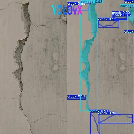 Crack and Damage Segmentation for Walls 🧱 with YOLOvX