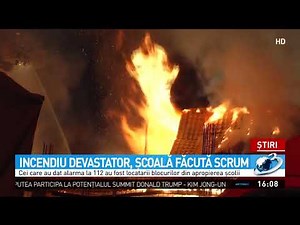 Incendiul de la Şcoala 124 din Bucureşti a speriat un catier întreg