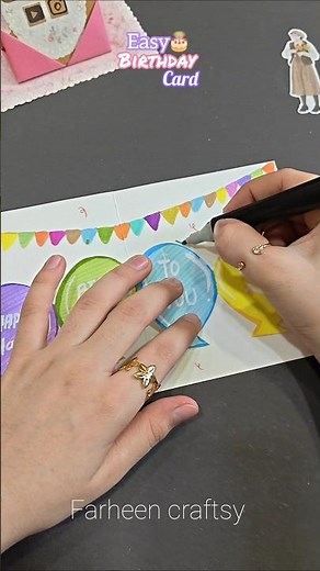 Easy birthday card diy 🎂#birthday #diy #craft #shortsfeed #youtubeshorts #relatable