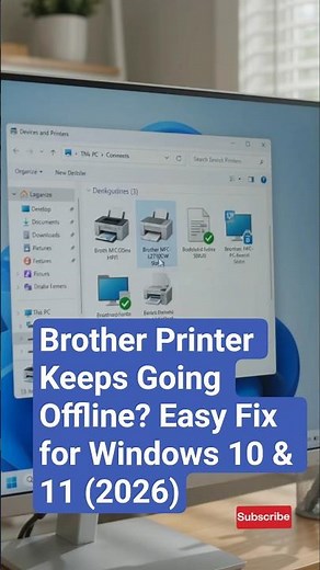 Brother Printer Keeps Going Offline? Easy Fix for Windows 10 & 11 (2026) #brotherprinteroffline