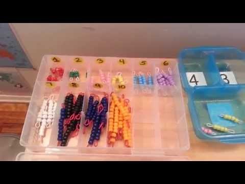 Montessori Math Activities Using Counting Beads-