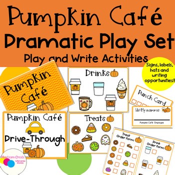 Pumpkin Cafe, Fall Dramatic Play set