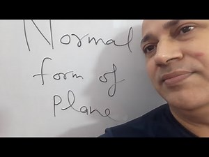 normal form of plane in three dimensional 3d class 12 iit jee mains advanced by kota faculty