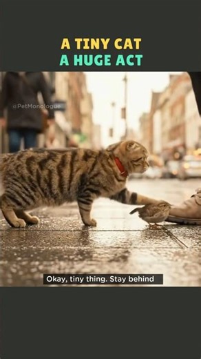 Drama Cat Saves a Lost Bird… In the Middle of Chaos 😺🐥｜Pet Monologue