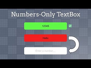 How to Make a Numbers-Only TextBox in Roblox Studio