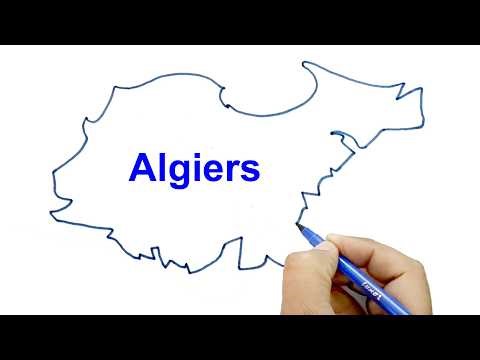 How to Draw an Algiers Map || Algeria Capital Map Drawing