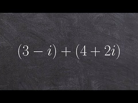 Algebra 2 - Adding complex numbers (3-i) + (4+2i)