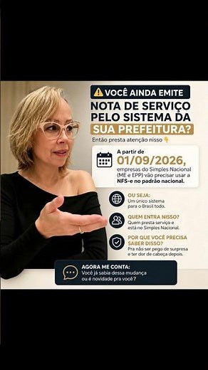 Nota Fiscal de Serviços Eletrônica (NFS-e) de padrão nacionalSimples Nacional.