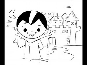 How to Draw a Cute Vampire Cartoon - It's Super Easy!