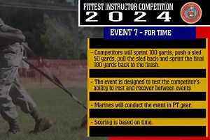 3.1K views · 34 reactions |  Fittest Instructor, Day 3, Event: "Double Up Pt 2”! U.S. Marine Corps Headquarters Battalion, Training and Education Command, MCCS Quantico, Sergeant Major of the Marine Corps U.S. Marine Corps Officer Candidates School The Basic School Video Graphic by Cpl. Keegan Bailey | Marine Corps Base Quantico | Facebook