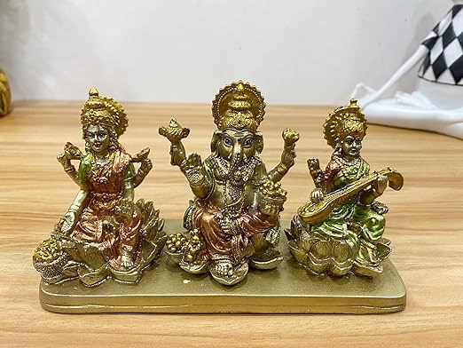 Alikiki Laxmi,Ganesha,Saraswati Statue