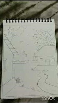 How to draw a beautiful scenery with pencil #art #drawing #creative