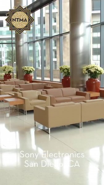 #Terrazzo Design Ideas: Corporate Headquarters Terrazzo perfectly expresses corporate branding standards to make a strong statement about a company from the front door to the boardroom. Terrazzo floors help convey this through the use of color and design, complex logos and lettering using zinc, aluminum, or brass. Intricate design can be achieved with a limitless color palette. Terrazzo also provides an image of quality and long-lasting sustainability, a positive reflection of the corporation. #