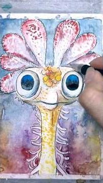 Easy and simple | Step by step | Watercolor painting for beginners ❤ #shorts