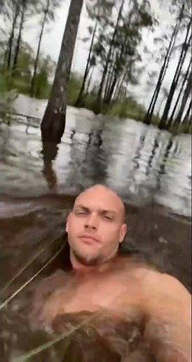 Swimming with the alligators during hurricane Ian