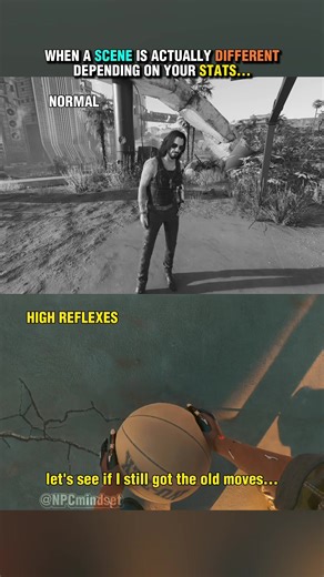 When a Scene Changes Depending on Your Stats #gamingontiktok #cyberpunk #cyberpunk2077
