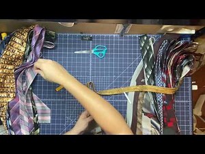 Deconstructing a necktie - quilting with neck ties part 1