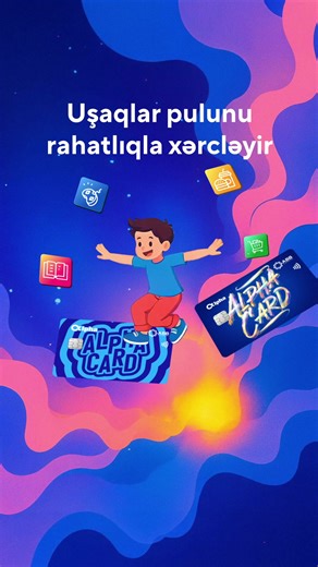 Alpha Card ilə xərclər həm sərbəst, həm də nəzarətdə! 😎 #AlphaCard #ABBmobile #İndikiUşaqlarınKartı