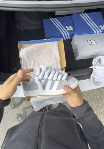 Custom Adidas Campus Sneakers with Rope Laces