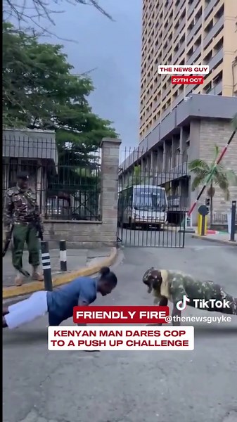 Kenyan Police Officer vs. Dare: Push Up Challenge